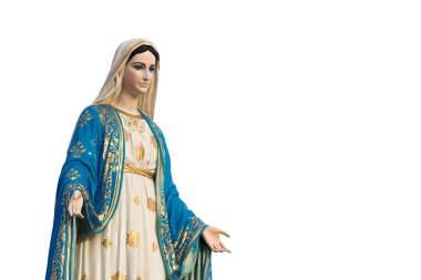 Virgin mary statue isolated clipart