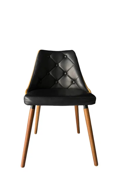 Krzesło czarne na białym tle close up — Zdjęcie stockowe