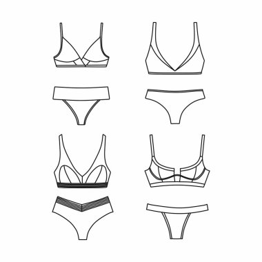  Vektör iç çamaşırı arka plan. İç çamaşırı. Sütyen ve külot. Seksi 