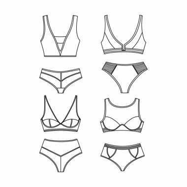  Vektör iç çamaşırı arka plan. İç çamaşırı. Sütyen ve külot. Seksi 