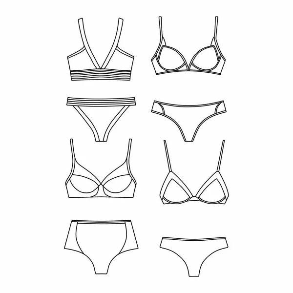 Fundo de roupa interior vetorial. Lingerie. Sutiãs e cuecas. Sexy —  Vetores de Stock