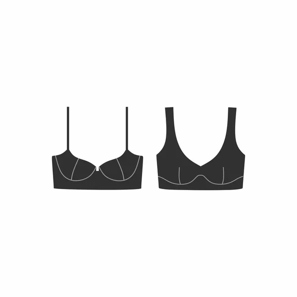 Reggiseni e mutandine. lingerie sexy e pantaloni. Vettore di biancheria intima . — Vettoriale Stock