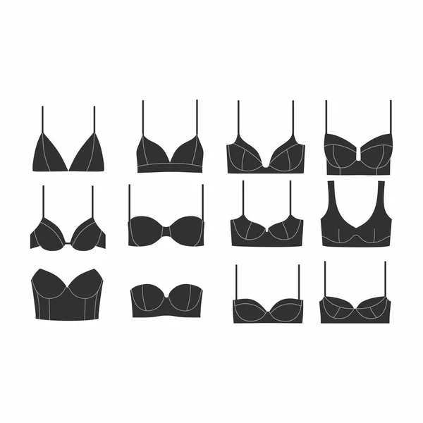 Different types of bras and pants — Stock Vector © margolana 60497387