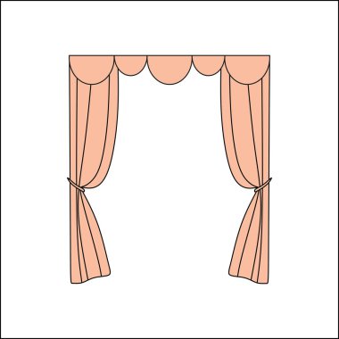 perdeler. iç Tekstil. İç Dekorasyon Tekstil sketc