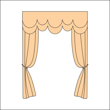 perdeler. iç Tekstil. İç Dekorasyon Tekstil sketc