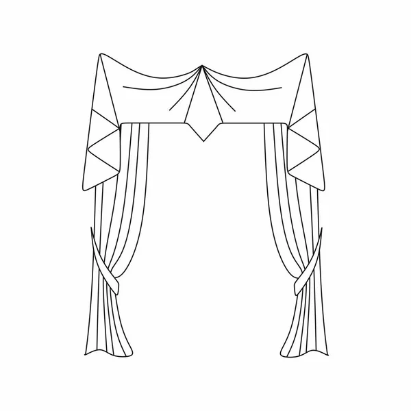 Tende Interior design sketch.Window tende — Vettoriale Stock