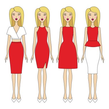 genç kadın moda giysiler içinde. Elbiseli kız. rahat kıyafet. 