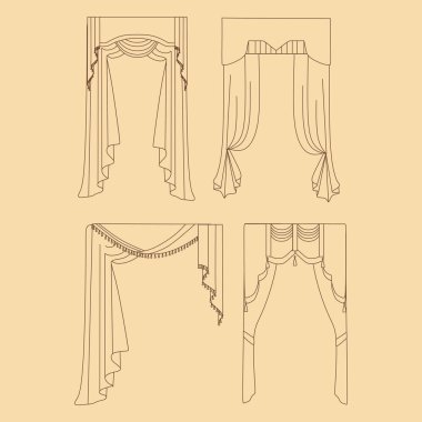 perdeler. iç Tekstil. İç Dekorasyon Tekstil 