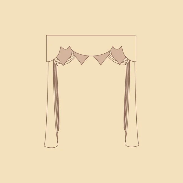 vector tekenen. schets ontwerp gordijnen windows — Stockvector ... vector tekenen. schets ontwerp gordijnen windows — Stockvector ...