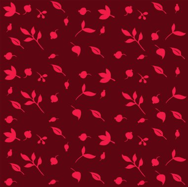 çilek. yaprakları. bitkisel motifler ile yazdırma. 