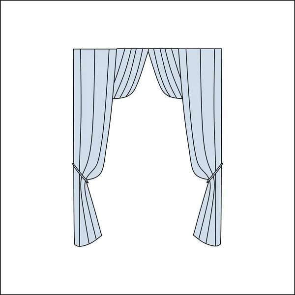 Záclony. interiérové textilie. interiérové textilie sket — Stockový vektor