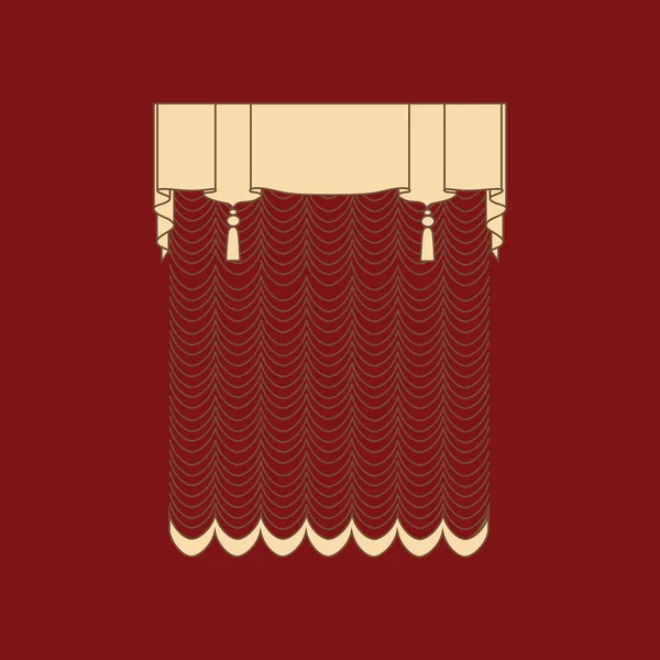 窗帘。室内纺织品。室内装饰纺织品 sketc — 图库矢量图片