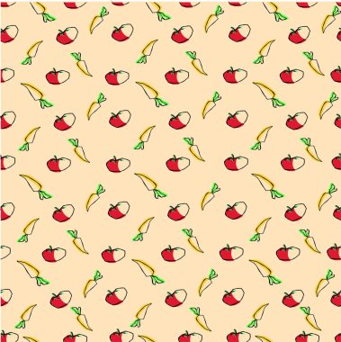  sonbahar sebze. Parmak izi havuç ve domates.