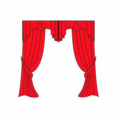 İç tasarım kroki perdeler. Pencere perdeleri