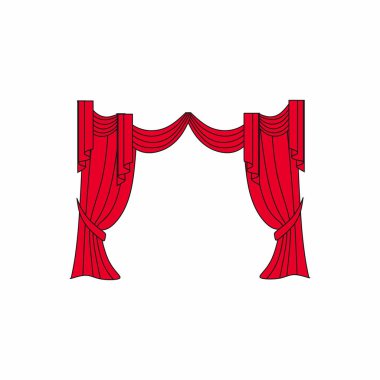 İç tasarım kroki perdeler. Pencere perdeleri