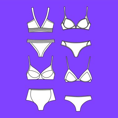  Vektör iç çamaşırı arka plan. İç çamaşırı. Sütyen ve külot. Seksi 