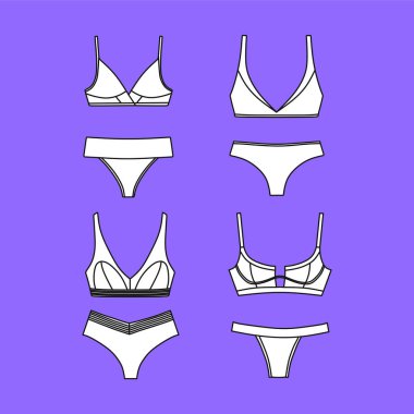  Vektör iç çamaşırı arka plan. İç çamaşırı. Sütyen ve külot. Seksi 