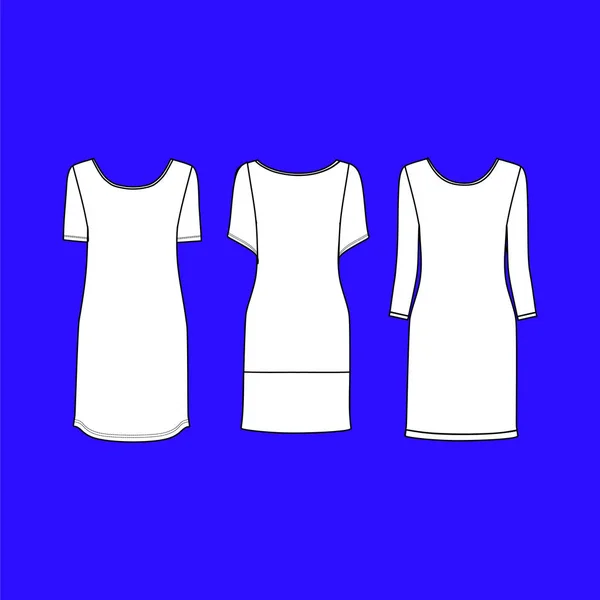 Női szabadidőruházat. hálóruhaként. hálóing. ház ruha. Jersey dress — Stock Vector