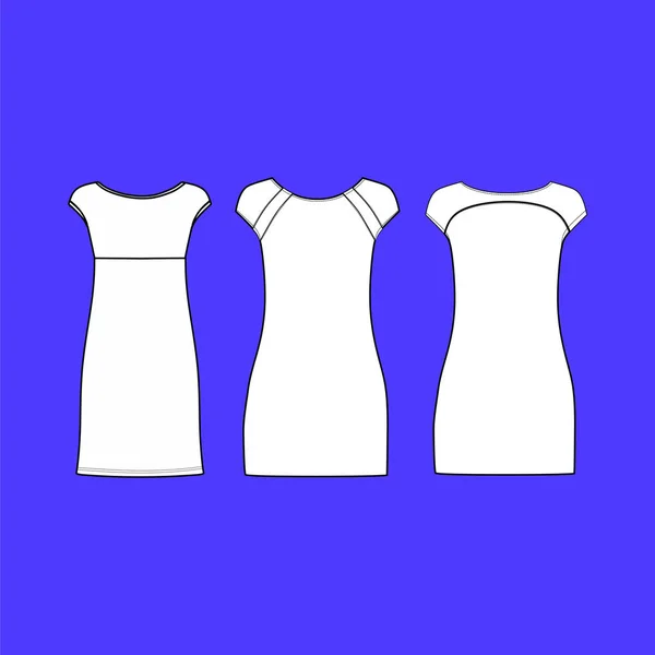 Női szabadidőruházat. hálóruhaként. hálóing. ház ruha. Jersey dress — Stock Vector