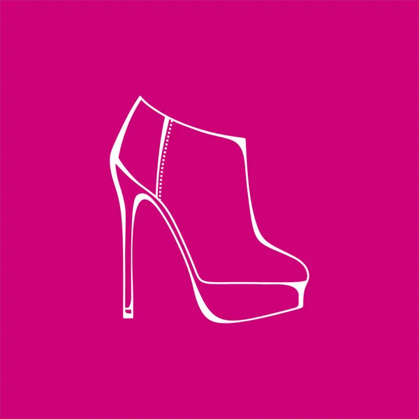 Schoenen met hoge hakken. laarzen voor vrouwen. schoeisel. — Stockvector