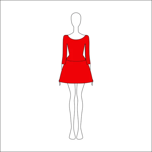 Женская одежда. Вектор платья — стоковый вектор