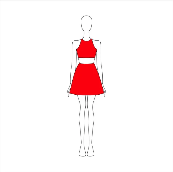 Женская одежда. Верхний и нижний вектор — стоковый вектор