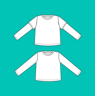  erkek iç çamaşırı T-shirt çizilmiş vektör. iç çamaşırı.