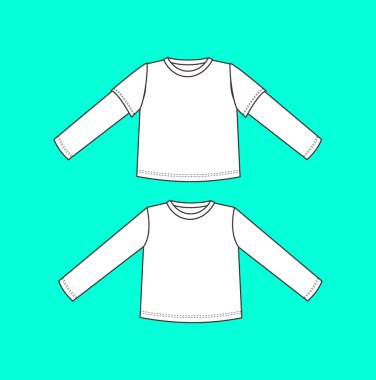  erkek iç çamaşırı T-shirt çizilmiş vektör. iç çamaşırı.