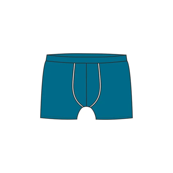 Sous-vêtements masculins. Culotte dessinée vecteur — Image vectorielle