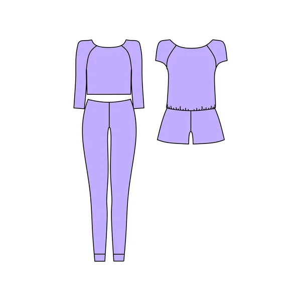 Pants. jumper. women's clothing. homewear. — Stock Vector