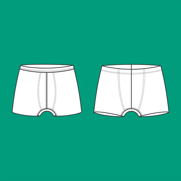 Sous-vêtements masculins. Culotte dessinée vecteur — Image vectorielle