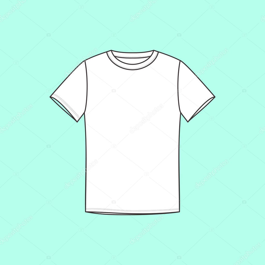  men's underwear T-shirt drawn vector. underwear.