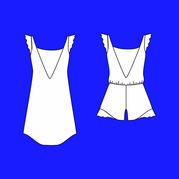 Vêtements de maison pour femmes. maillot de pyjama. short et haut. vêtements . — Image vectorielle