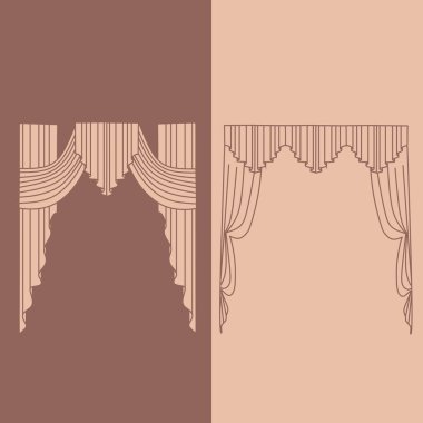 resimde perdeleri ve draperies iç dekorasyon tasarımı