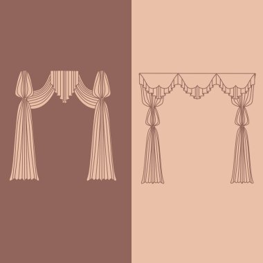 resimde perdeleri ve draperies iç dekorasyon tasarımı