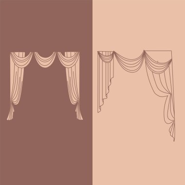 resimde perdeleri ve draperies iç dekorasyon tasarımı