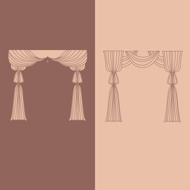 resimde perdeleri ve draperies iç dekorasyon tasarımı