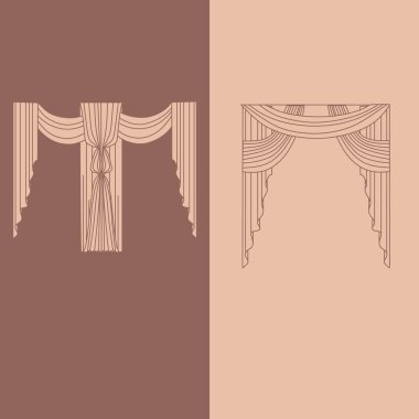 resimde perdeleri ve draperies iç dekorasyon tasarımı