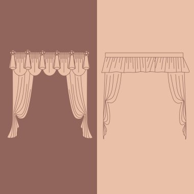 resimde perdeleri ve draperies iç dekorasyon tasarımı