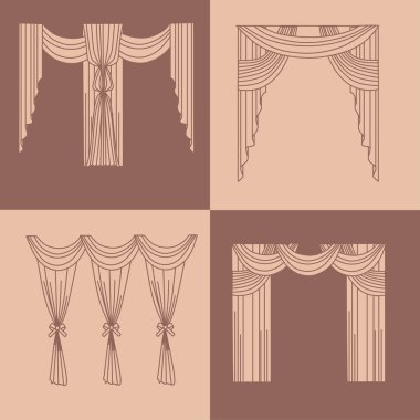 resimde perdeleri ve draperies iç dekorasyon tasarımı