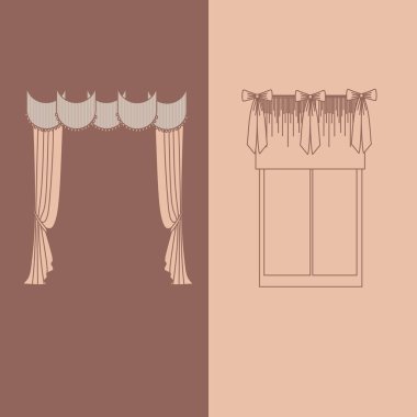 resimde perdeleri ve draperies iç dekorasyon tasarımı