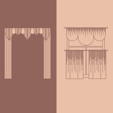 resimde perdeleri ve draperies iç dekorasyon tasarımı