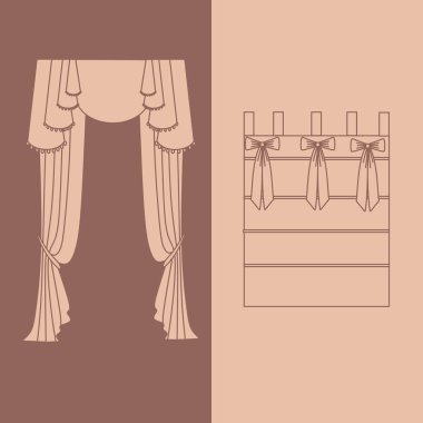 resimde perdeleri ve draperies iç dekorasyon tasarımı