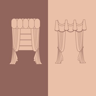 resimde perdeleri ve draperies iç dekorasyon tasarımı