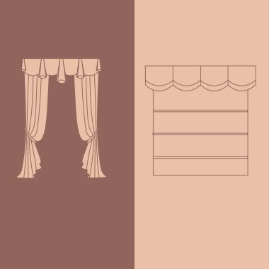 resimde perdeleri ve draperies iç dekorasyon tasarımı