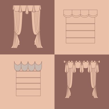 resimde perdeleri ve draperies iç dekorasyon tasarımı