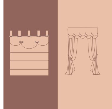 resimde perdeleri ve draperies iç dekorasyon tasarımı