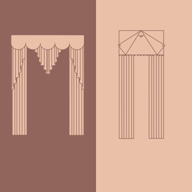 resimde perdeleri ve draperies iç dekorasyon tasarımı