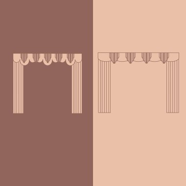 resimde perdeleri ve draperies iç dekorasyon tasarımı