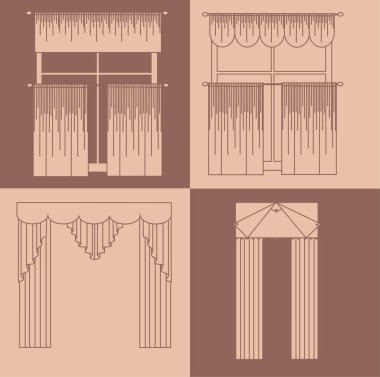 resimde perdeleri ve draperies iç dekorasyon tasarımı